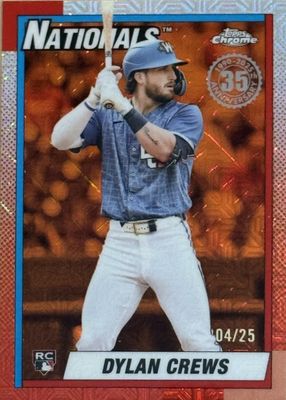2025 Topps Update Silver Pack #U90C-91 1990 Chrome - Orange Refractor /25