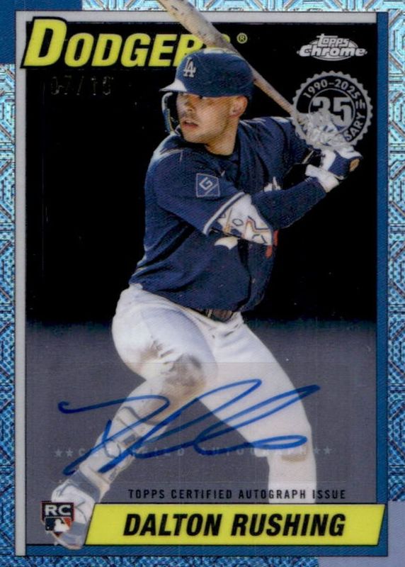 2025 Topps Update Silver Pack #U90CA-DR 1990 Chrome Autographs - Black Refractor /10