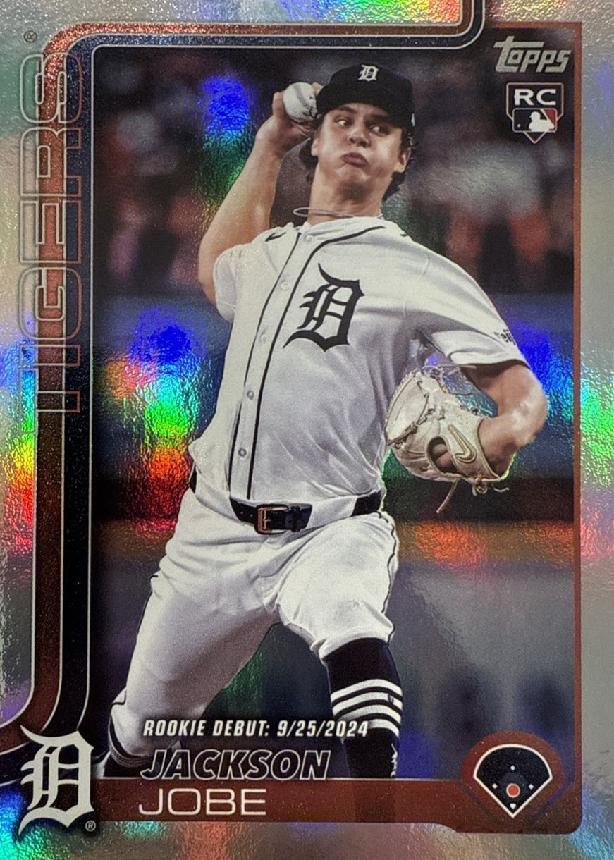 Jackson Jobe 2025 Topps Update #US193 Rookie Debut - Rainbow Foil