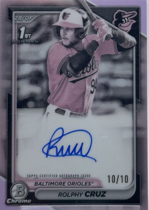 2024 Bowman #CPA-RC Chrome Prospect Auto - Pearl Refractor /10 (1st)