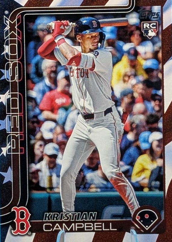 Kristian Campbell 2025 Topps Update #US1 Independence Day /76 Rookie RAW