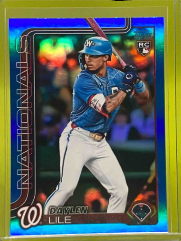 Daylen Lile 2025 Topps Update #US172 Blue Rainbow Foil /150 Rookie RAW