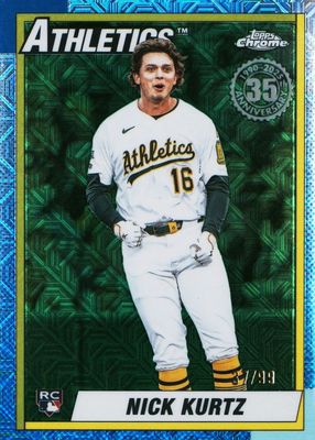 2025 Topps Update Silver Pack #U90C-93 1990 Chrome - Green Refractor /99