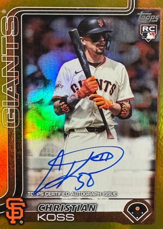 2025 Topps Update #US214 Real One Autographs - Gold Foil /50