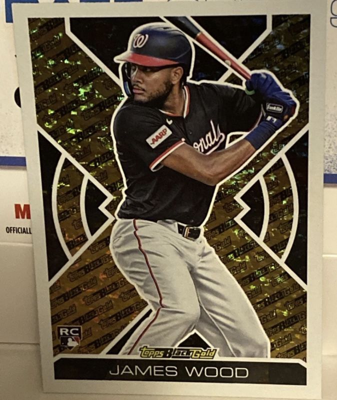 James Wood 2025 Topps Update #BG-3 Topps Black Gold Rookie RAW