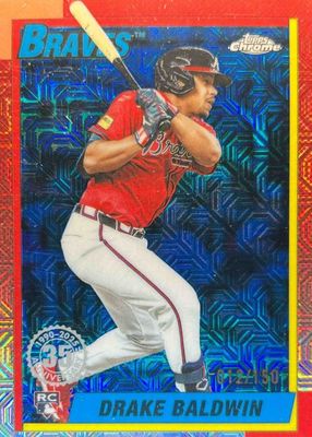2025 Topps Update Silver Pack #U90C-4 1990 Chrome - Blue Refractor /150