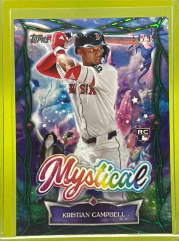 Kristian Campbell 2025 Topps Update #MYS-12 Mystical - Green Foil /99 Rookie RAW