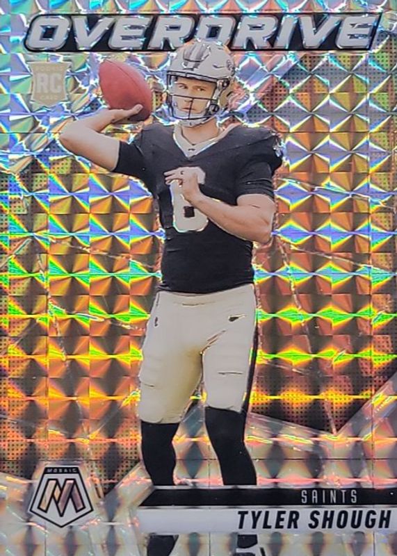 Tyler Shough 2025 Mosaic #3 Overdrive - Mosaic Rookie RAW
