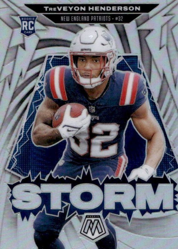 TreVeyon Henderson 2025 Mosaic #9 Storm - Silver Rookie RAW