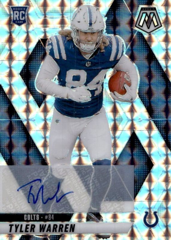 Tyler Warren 2025 Mosaic #354 Rookie Autographs Price Guide