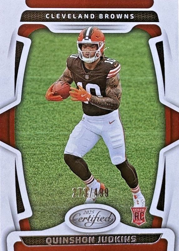 Quinshon Judkins 2025 Certified #121 Base Rookie /499 RAW