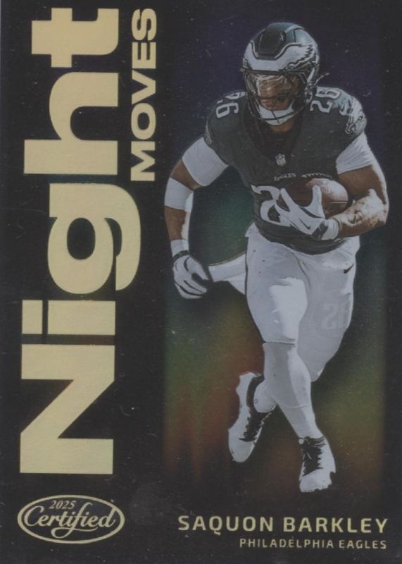 Saquon Barkley 2025 Certified #NMS-SBY Night Moves /(SSP) RAW