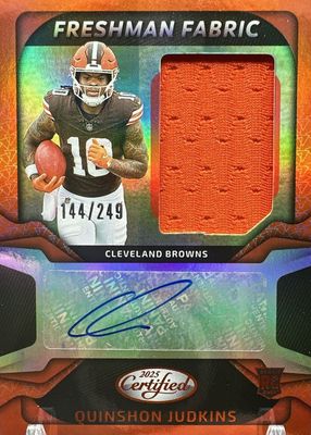 2025 Certified #FBC-QJS Freshman Fabric Signatures - Mirror Orange /249