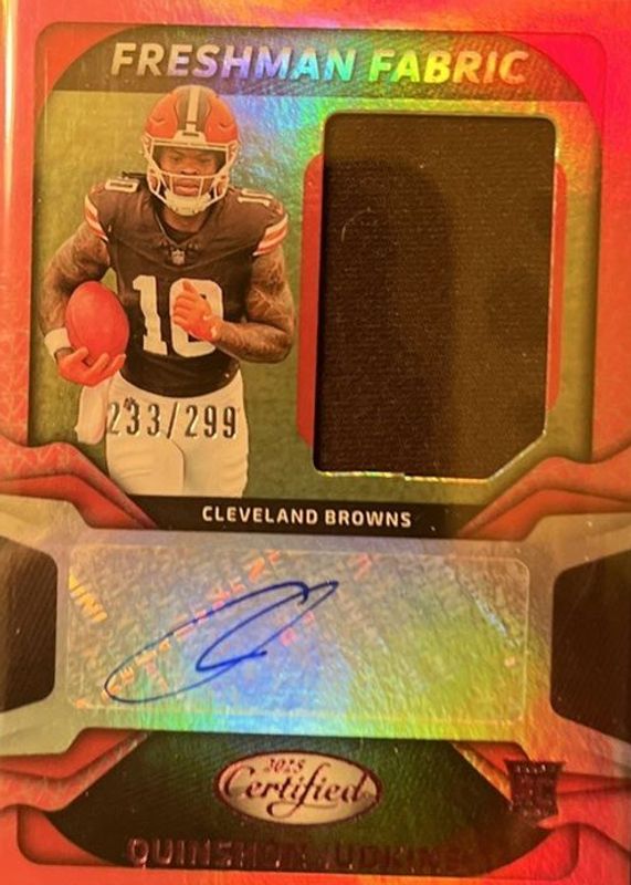 2025 Certified #FBC-QJS Freshman Fabric Signatures - Mirror Pink /299