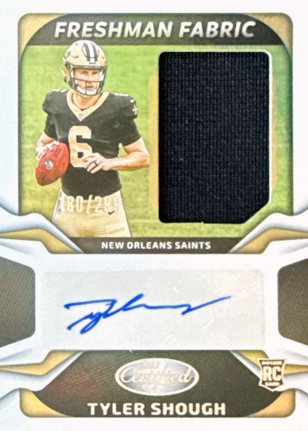 Tyler Shough 2025 Certified #FBC-TSH Freshman Fabric Signatures ...