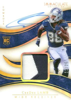 2020 Immaculate #114 Rookie Patch Auto - Gold /25