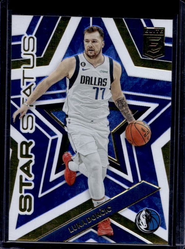 Luka Doncic 2022 Elite #7 Star Status - Blue /99 RAW