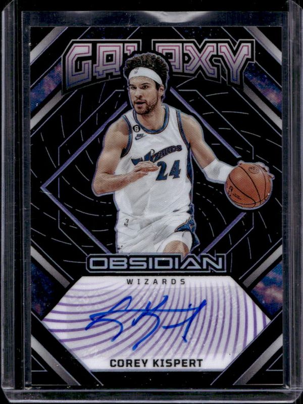 Corey Kispert 2022 Obsidian #GI-CWW Galaxy Ink - Electric Etch Purple /75 RAW