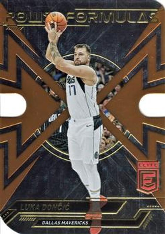Luka Doncic 2022 Elite #24 Power Formulas - Orange Die-Cut RAW