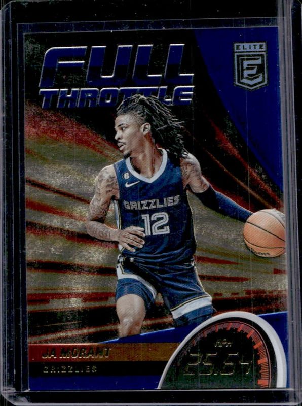 Ja Morant 2022 Elite #7 Full Throttle - Blue /99 RAW