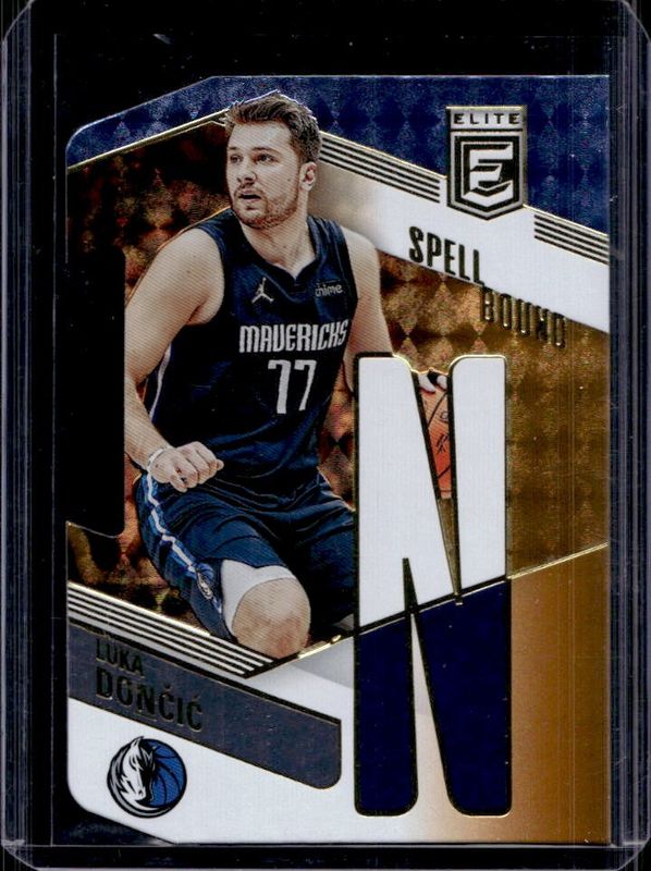Luka Doncic 2022 Elite #15 Spellbound - Orange die-cut RAW