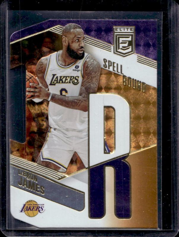 LeBron James 2022 Elite #4 Spellbound - Orange die-cut RAW