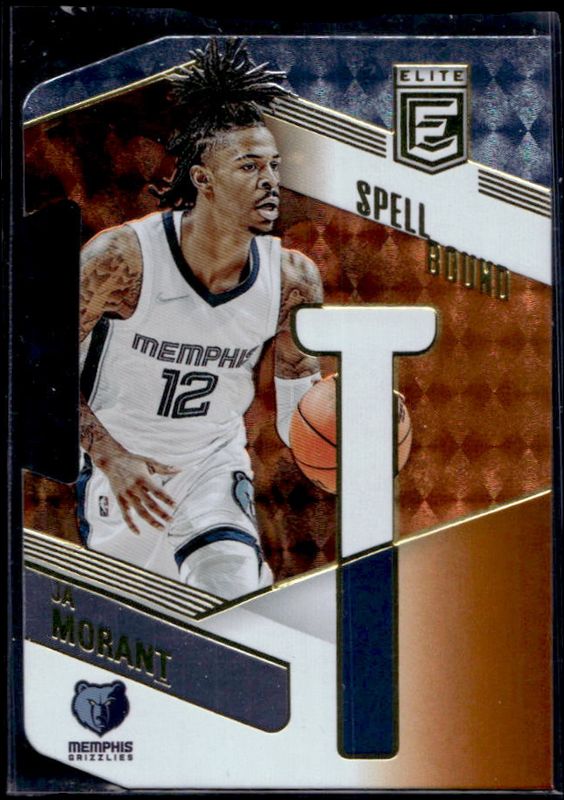 Ja Morant 2022 Elite #12 Spellbound - Orange die-cut RAW