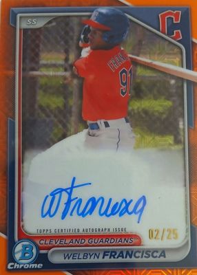 2024 Bowman Mega Box #BMA-WF Chrome Prospect Auto - Orange Refractor /25