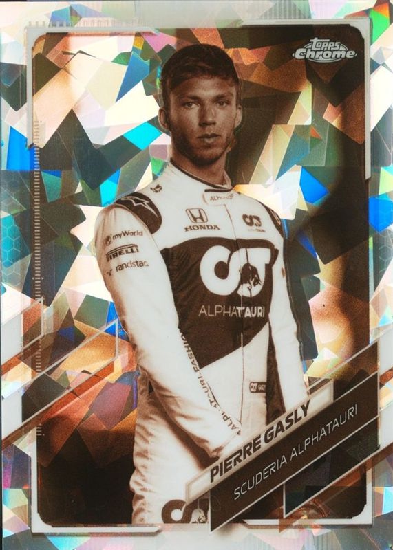 Pierre Gasly 2021 Topps Chrome Formula 1 Sapphire Edition #13 Negative /100 RAW