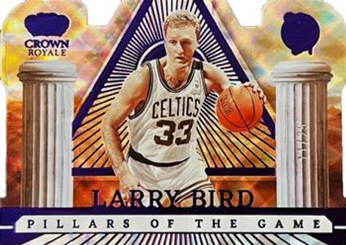 Larry Bird 2022 Crown Royale #9 Pillars of the Game - Purple /25 RAW