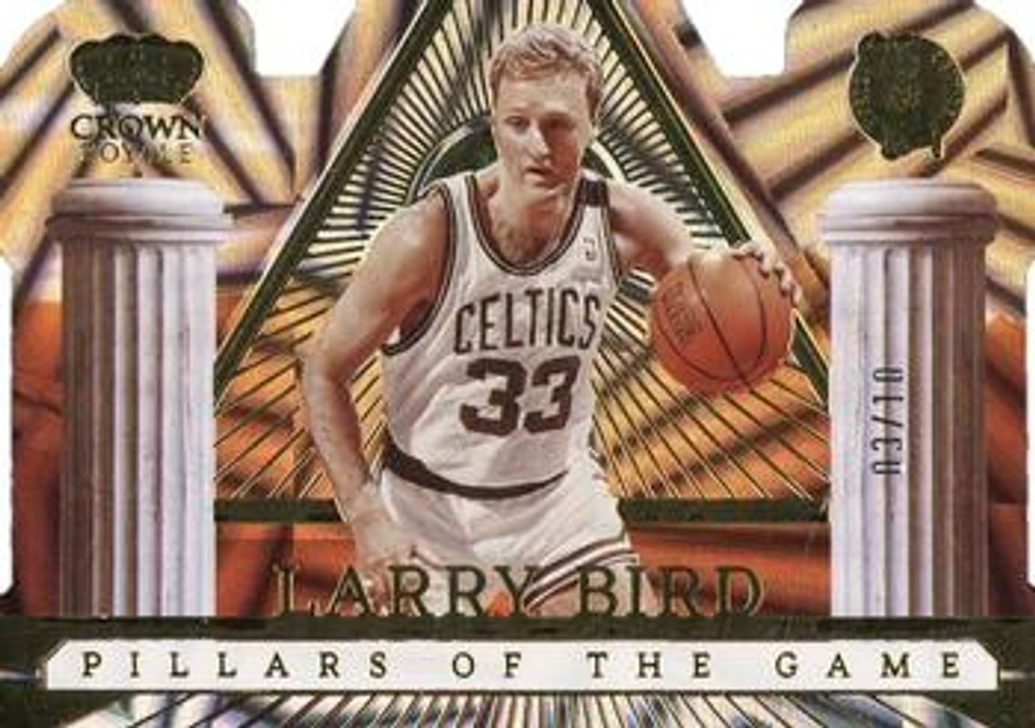 Larry Bird 2022 Crown Royale #9 Pillars of the Game - Gold /10 RAW