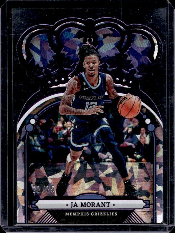 Ja Morant 2022 Crown Royale #91 Purple Crystal /25 RAW