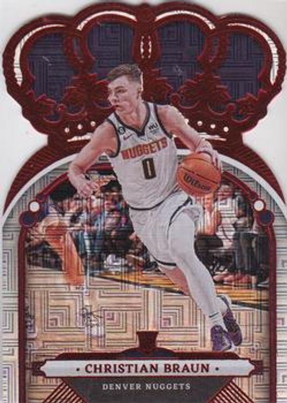 Christian Braun 2022 Crown Royale #67 Asia Red Rookie RAW