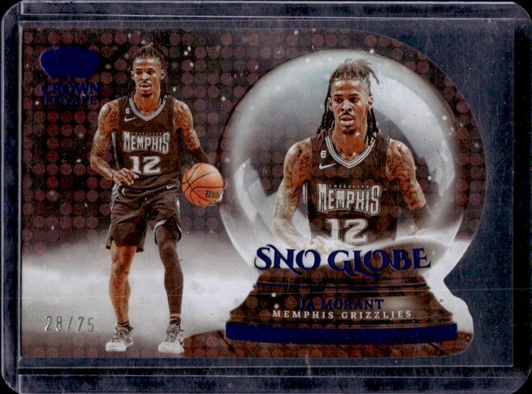 Ja Morant 2022 Crown Royale #5 Sno Globe - Blue /75 RAW