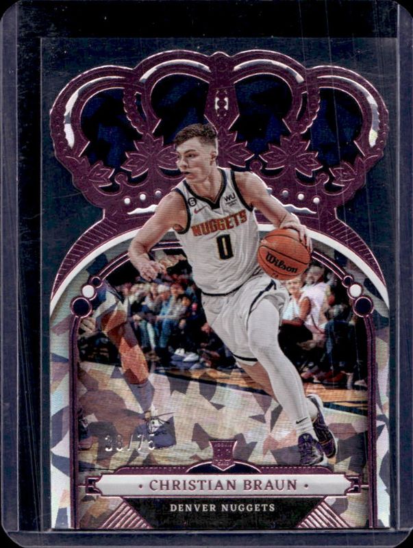 Christian Braun 2022 Crown Royale #67 Pink Crystal /75 Rookie RAW