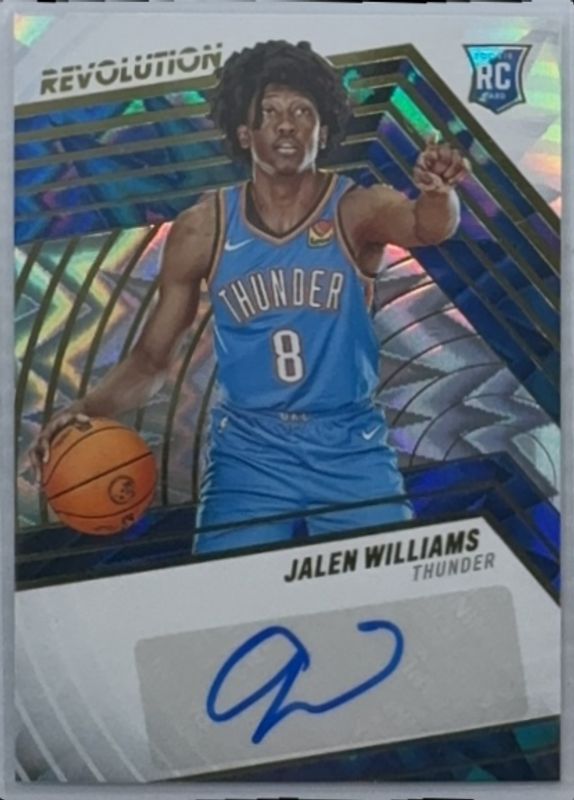 Jalen Williams 2022 Revolution #RA-JLW Rookie Autographs - Fractal /100 RAW