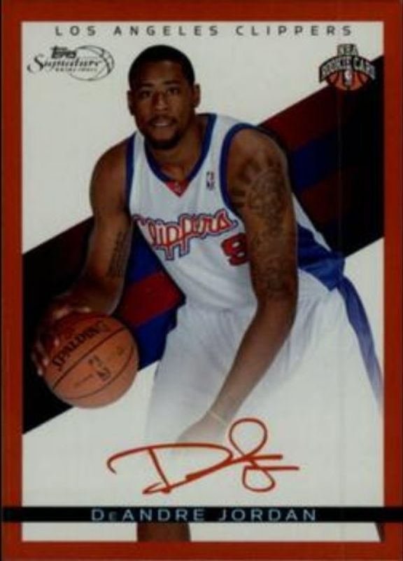 DeAndre Jordan 2008 Topps Signature #TS-DJ Facsimile Red /869 Rookie RAW