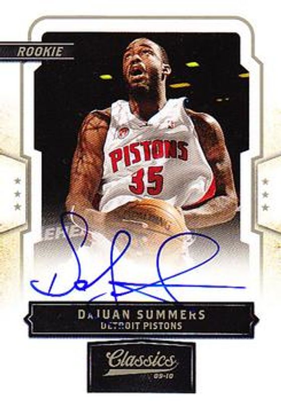 DaJuan Summers 2009 Classics #200 Base /999 Rookie RAW
