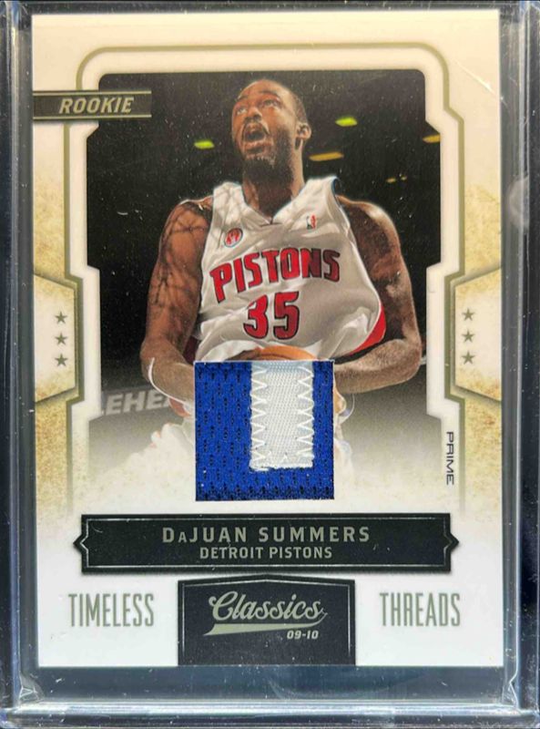 DaJuan Summers 2009 Classics #200 Timeless Threads - Prime /25 Rookie RAW