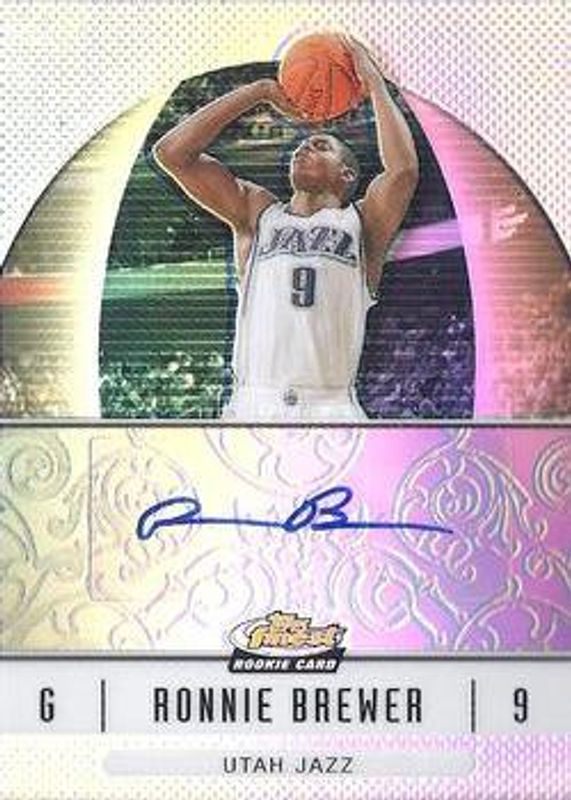 Ronnie Brewer 2006 Topps Finest #56 Rookie Autographs Refractor /129 RAW