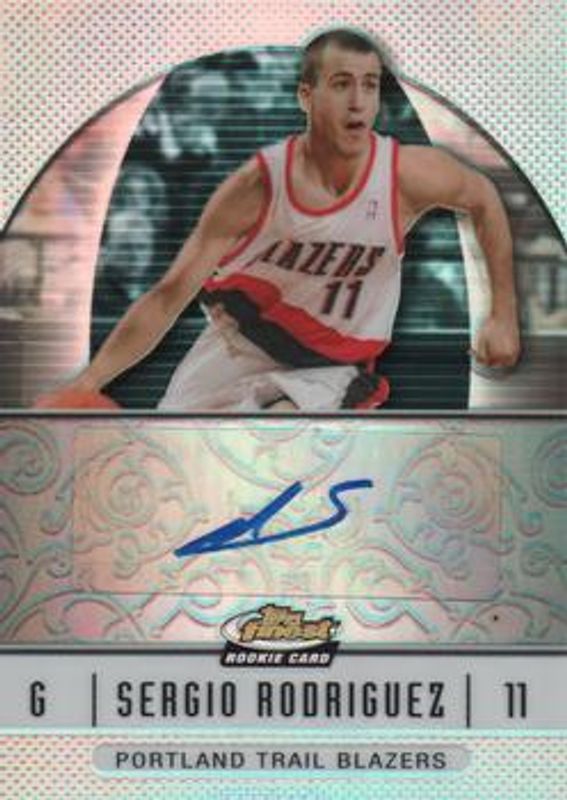 Sergio Rodriguez 2006 Topps Finest #53 Rookie Autographs Refractor /129 RAW