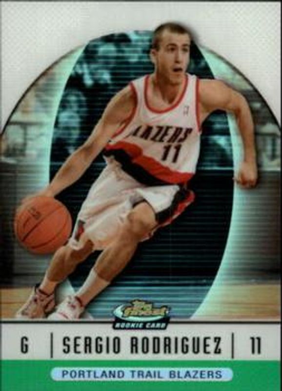 Sergio Rodriguez 2006 Topps Finest #53 Green Refractor /199 Rookie RAW