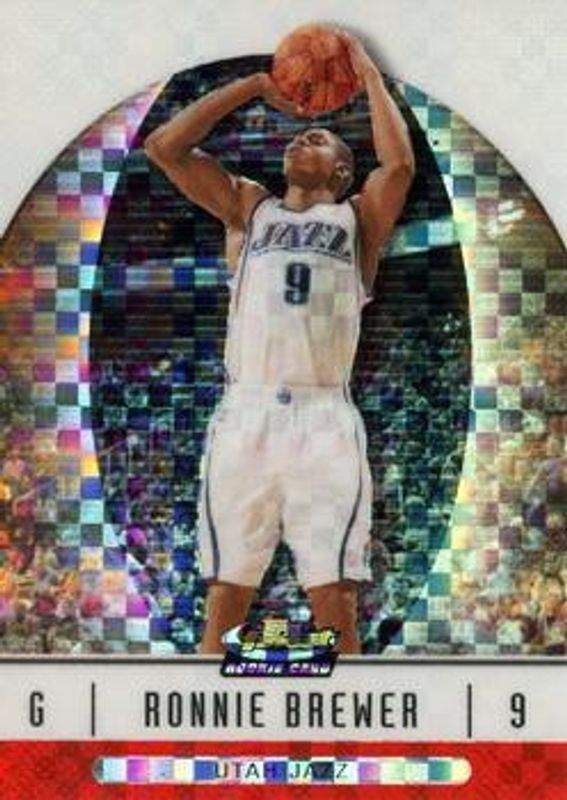 Ronnie Brewer 2006 Topps Finest #56 X-Fractor /25 Rookie RAW