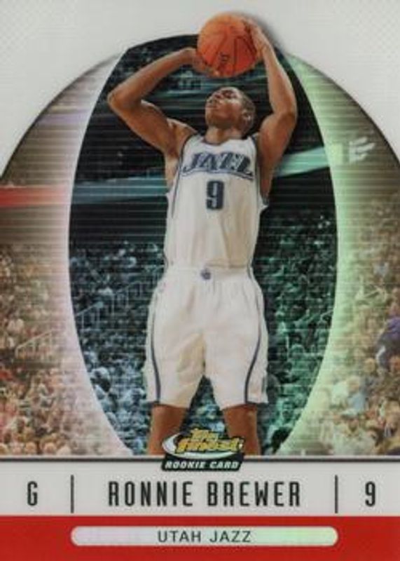 Ronnie Brewer 2006 Topps Finest #56 Refractor /399 Rookie RAW