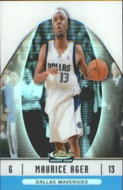 Maurice Ager 2006 Topps Finest #95 Blue Refractor /299 Rookie RAW