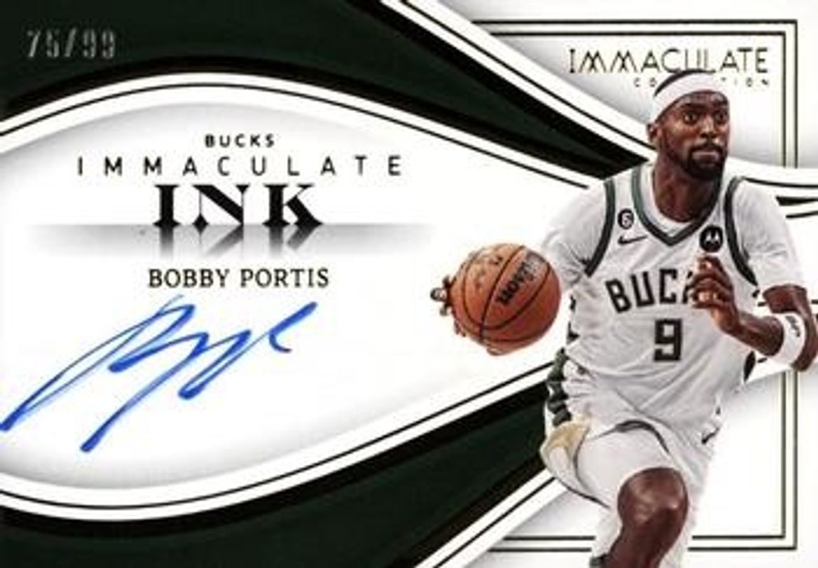 Bobby Portis 2022 Immaculate #II-BBP Immaculate Ink /99 RAW