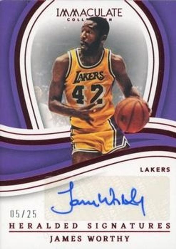 James Worthy 2022 Immaculate #IHS-JWO Heralded Signatures - Red /25 ...