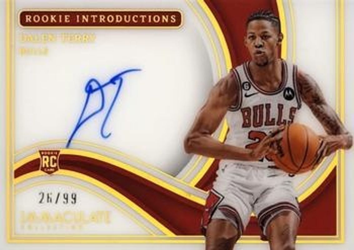 Dalen Terry 2022 Immaculate #IRI-DTE Immaculate Rookie Introductions /99 RAW