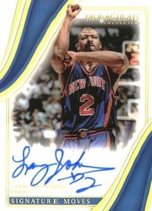 Larry Johnson 2022 Immaculate #ISV-LJO Immaculate Signatures Moves /25 RAW