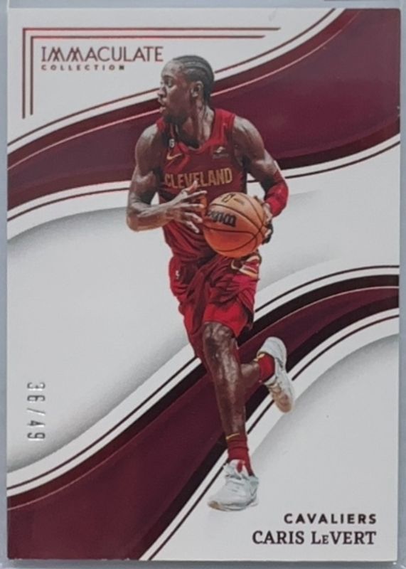 Caris LeVert 2022 Immaculate #48 Red /49 RAW